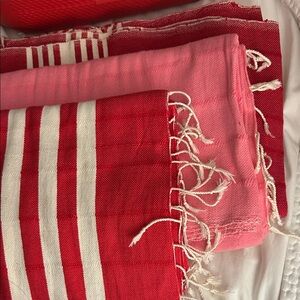 Cozy Red and Pink Holiday Throw Blanket